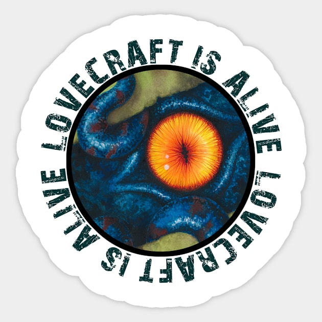 Lovecraft Ancient One Sticker by 9inverse